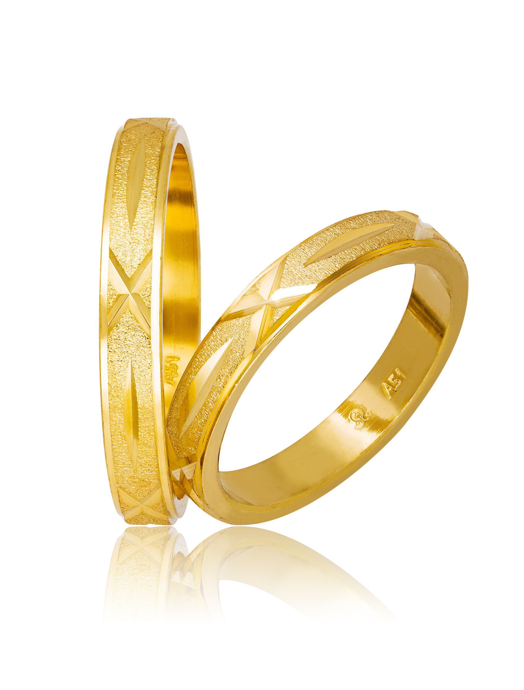 Golden wedding rings 3.5mm (code 716)